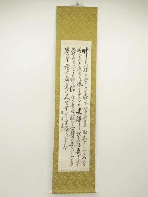 【夕顔に虫図】川端皐白 2641 掛け軸　肉筆 夕顔に虫図】川端皐白 2641 掛け軸 肉筆 - メルカリ